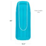 Best Choice Products 48in Kids Plastic Toboggan Snow Sled w/Pull Rope – Ice Blue