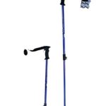 Ski poles Telescopic adjustable Collapsible kids junior downhill /alpine ski poles 7075 Alu pair with baskets 32” to 42” New (blue)
