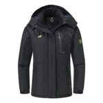 Pdbokew Women’s Skiing Snowboarding Jackets Fleece Hood Mountain Snow Coat