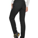 Cycorld Women’s-Ski-Snow-Pants, Fleece Lined Water Resistant Windproof Pants Winter Hiking Softshell Pants for Women(Black,XX-Large)