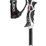 LEKI Bold Lite S Lightweight Aluminum Ski Poles for Alpine Skiing – Dark Anthracite-Black-Neongreen – 130 cm