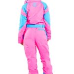 Bright Pink Neon Bunny Women’s Retro Ski Suit from Tipsy Elves Size Small
