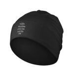 ONVOWO Alhamdulillah Gift for Muslim Islamic Quote Gifts Beanie Hats Skull Sleep Cap Knit Sleep Hat for Men Women Hedging Hat Black