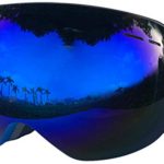 Scoteep Ski Goggles – OTG Snowboard Goggles – Snow Goggles with Anti-Fog UV Protection Double Lens for Men, Women & Youth