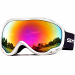 HUBO SPORTS OTG Ski Snowboard Goggles for Women Adult,Snow Goggles Women with UV Protection of Dual Lens with Anti Fog (WBPRed)