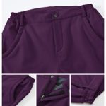 Gopune Women’s Waterproof Windproof Fleece Lined Warm Hiking Ski Snow Insulated Pants (Purple,S)