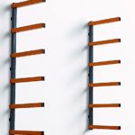 Bora Wood Organizer and Lumber Storage Metal Rack with 6-Level Wall Mount – Indoor and Outdoor Use, In Orange | PBR-001