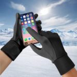 Gloves for Cold Weather Men Women: Winter Driving Running Cycling Riding Ski Skiing Warm Hand Warmers Thinsulate Accessories (Black-Gray,Medium)