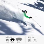 SMITH Frontier Goggles with Carbonic-x Lens – Performance Snowsports Goggles with Replaceable Lens for Skiing & Snowboarding – for Men & Women – Forest + RC36