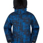 Mountain Warehouse Shadow Mens Printed Ski Jacket – Warm Snow Jacket Cobalt Medium