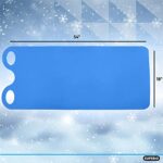 Superio Snow Slider Mat, Flexible Snow Sled Flying Carpet, Roll up Sleds for Kids and Adults 54″ Lightweight Portable Plastic Snowboard Sled (Blue/Pink)