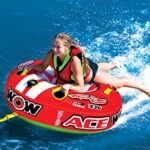 WOW World of Watersports Ace Racing Boat Tube 1 Person Inflatable Towable Tube for Boating, 15-1120