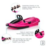 Gizmo Riders Stratos Snow Sled for Kids 2 Person Steerable Snow Bobsled, Kids Sled, Toddler Sled for Ages 3 and Up, Plastic Sled with Brake & Anti-Slip Seat, Racing Sleds for Kids, Holds 250 lbs