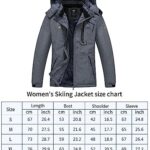 Pdbokew Women’s Skiing Snowboarding Jackets Fleece Hood Mountain Snow Coat Medium