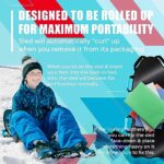 Sunlite Sports 45″ Winter Adventure Foam Snow Sled (Pack of 2), Ultra Portable, Strong and Durable, Sturdy Foam, Handles with Steering, Kid’s Winter Fun