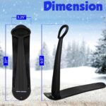 Slippery Racer Kid’s Lightweight Compact Foldable Cold Resistant Downhill Outdoor Winter Ski Scooter Snow Sled for Children 4 Years and Up (Black, 1)