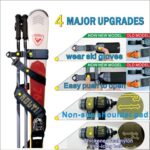 Ski Strap & Pole Carrier, Adjustable Shoulder Straps Features Cushioned Shoulder Pad & Strong Buckle, Great for Families – Men, Women and Kids – Black