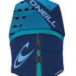 O’Neill Wetsuits Women’s Reactor USCG Life Vest, Navy/River/Turquoise, 8