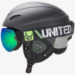 Demon United Phantom Helmet with Audio and Snow Supra Goggle (Black, Large)