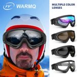 WARMQ Ski Goggles, Snowboard Goggles with UV 400 Protection, Anti-Fog, Windproof, Dustproof and Anti-Glare Lenses, Adjustable OTG Snow Goggles for Kids, Youth, Men & Women (Multicolor and Brown)