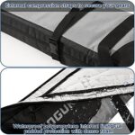 SOGUKOER Ski Bag Padded Snowboard Bag Water-Resistant with Compression Straps Durable Ski Travel Bag with Pocket Adjustable Length for Snow Air Travel Transport For Unisex (185CM)