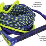 Proline 75ft Easy-Up Deep-V Waterski Rope, Blue/Yellow