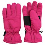 Womens/Girls Warm Winter Waterproof Thinsulate Snow Gloves (Pink, Medium)