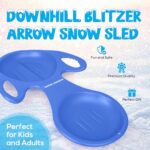 Slippery Racer Downhill Blitzer Arrow Snow Sled. (Blue)