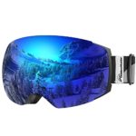 OutdoorMaster Ski Goggles PRO – Frameless, Interchangeable Lens 100% UV400 Protection Snow Goggles for Men & Women (VLT 15% Blue Lens Free Protective Case)