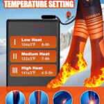 Electric Heated Socks for Men & Women, 2023 Upgraded 4000mAh Rechargeable Heated Socks with 360° Heating, 4 Heat Settings, Battery Operated Machine Washable Foot Warmer for Hunting Hiking Ski Camping