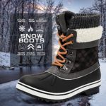 ALEADER Snow Boots for Women, Warm Winter Boots with Fur for Hiking, Skiing Black/Grey 11 B(M) US